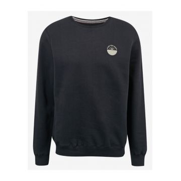 Pulover din amestec de bumbac organic cu imprimeu logo pe spate