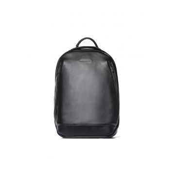 Rucsac din piele ecologica cu detaliu logo - Negru