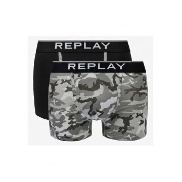 Set de boxerin din bumbac cu banda logo in talie - 2 perechi -