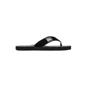 Slapi  barbati - negru - piele ecologica - material sintetic