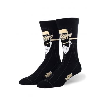 Sosete lungi cu print Abraham Lincoln
