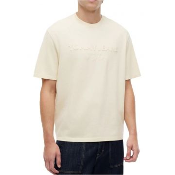 Tricou barbati -  Bumbac - Crem -