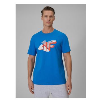 Tricou barbati  regular - albastru - bumbac - Albastru