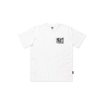 Tricou cu design artistic - Alb/Negru