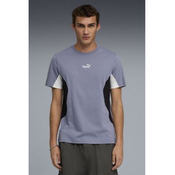 Tricou cu logo ESS BLOCK - Alb - Albastru pastel - Negru -