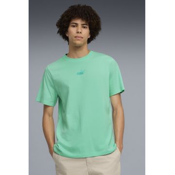 Tricou din bumbac cu detaliu logo Essentials - Albastru pastel/Albastru aquamarin/Albastru lavanda