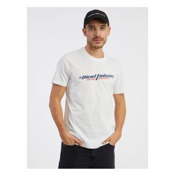 Tricou din bumbac cu imprimeu logo pe piept -