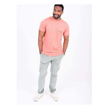 Tricou din bumbac cu imprimeu text pe spate -