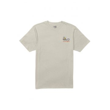 Tricou din bumbac cu logo discret pe piept si pe partea din spate
