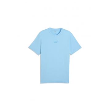 Tricou din bumbac cu logo Essentials - Albastru pastel/Albastru royal
