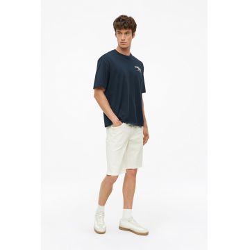 Bermude regular fit din denim - Alb murdar
