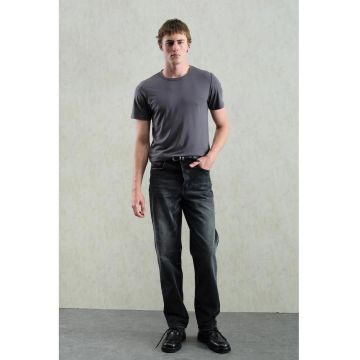Blugi barbati -  denim - croiala dreapta - gri - poliester