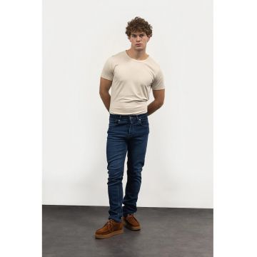 Blugi barbati -  Slim Fit - talie medie - albastru - denim/lycra