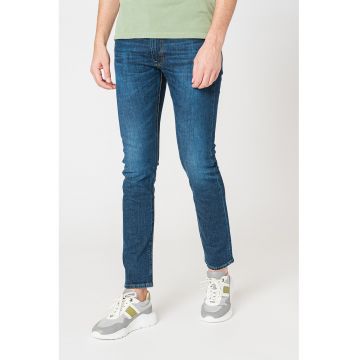 Blugi slim fit cu talie joasa Luke - Albastru inchis