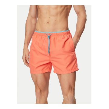 Costum de baie barbati -  portocaliu - poliester - imprimeu uni -