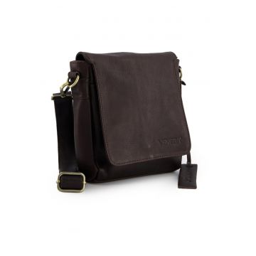 Geanta crossbody din piele cu logo