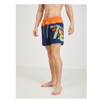 Pantaloni scurti de baie cu imprimeu grafic