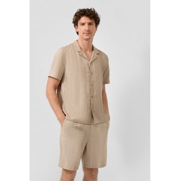 Pantaloni scurti de bumbac - Bej sampanie