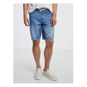 Pantaloni scurti din denim cu aspect decolorat -