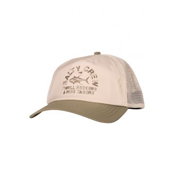 Sapca barbati  Stamped Trucker bej 5 panel ajustabila