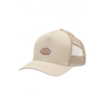 Sapca trucker din bumbac si plasa - cu panou respirabil - snapback ajustabil si logo contrastant - Hanston - Maro -