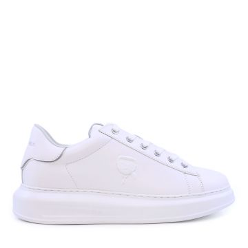 Sneakers bărbați Karl Lagerfeld Kapri Mens NFT Relief albi din piele 2052BP52570A