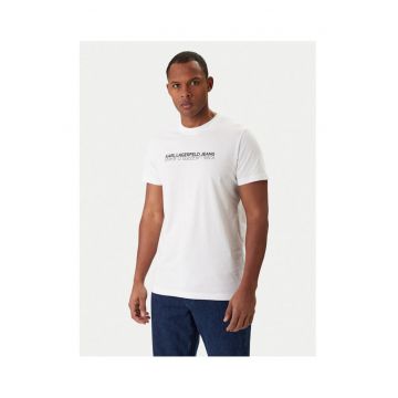 Tricou Barbati -  Alb - Bumbac - Model Simplu