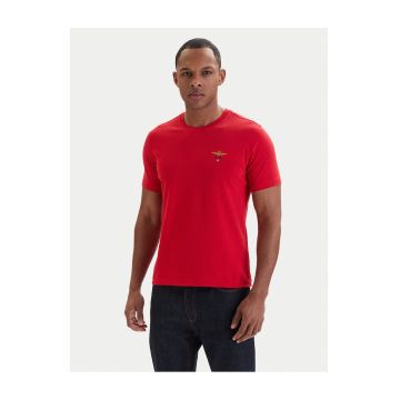 Tricou Barbati -  Bumbac - Rosu - Model casual