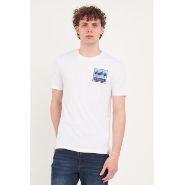 Tricou din bumbac cu imprimeu - Alb