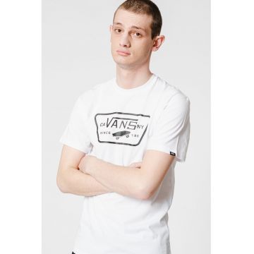 Tricou din bumbac cu imprimeu logo Full Patch - Alb