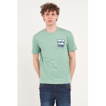 Tricou din bumbac cu imprimeu - Verde