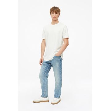 Tricou lejer din amestec de bumbac - Alb