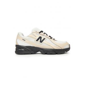 Adidasi barbati -  piele ecologica - bej - negru -