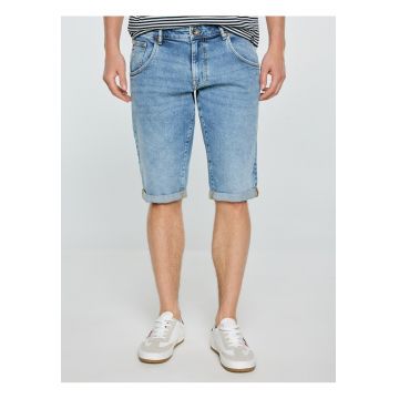 Bermude din denim cu aspect decolorat Conner