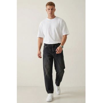 Blugi barbati -  Relaxed Fit - negru - denim -