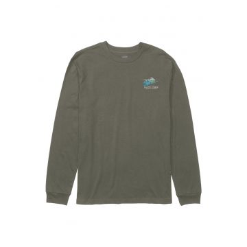 Bluza din bumbac cu maneci lungi si imprimeu grafic pe partea din spate