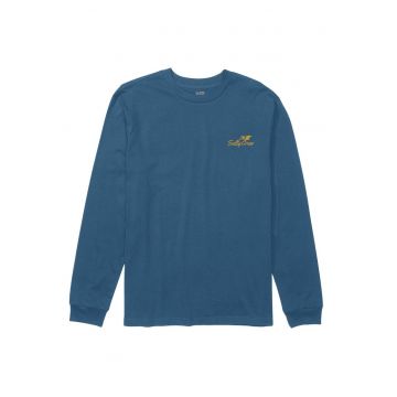 Bluza regular fit cu imprimeu pe partea din spate si maneci lungi