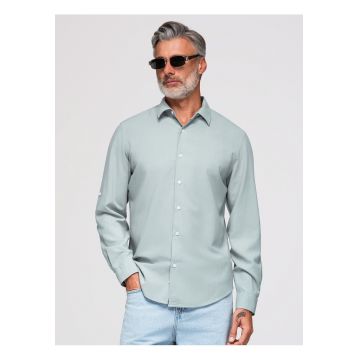Camasa barbati regular cu guler clasic OM-SHCS-0190 - Verde deschis