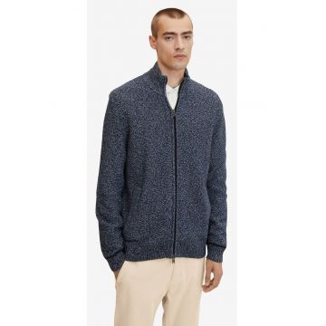 Cardigan cu fermoar si buzunare oblice -
