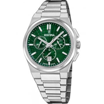 Ceas de barbati  20059/3 verde clasic pentru inot