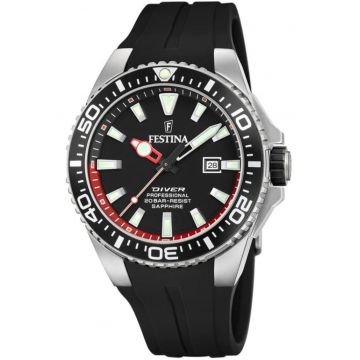Ceas de barbati  20664/3 - negru - sport - pentru scufundari