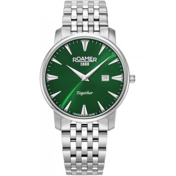 Ceas de barbati  992857 41 75 50 verde clasic pentru cuplu