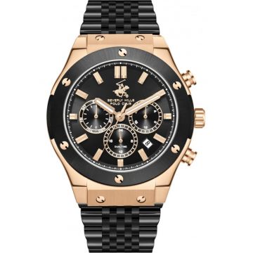 Ceas de barbati BEVERLY HILLS BP3773X.450 negru fashion