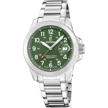 Ceas de mana pentru barbati  20081/3 - verde - clasic - potrivit pentru inot