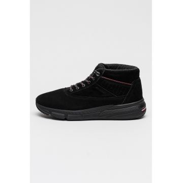 Ghete din piele intoarsa Hybrid - Negru
