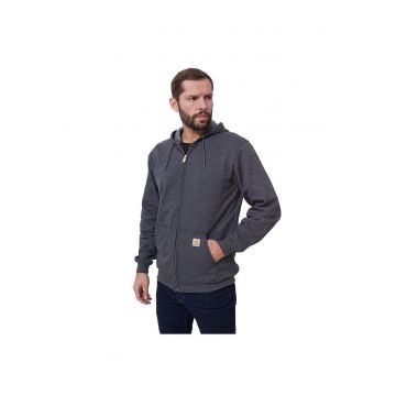 Hanorac barbati  Marquette - captusit - gluga ajustabila - Carbon Heather - 50% bumbac/50% poliester -