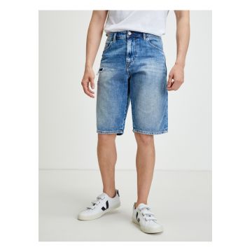 Pantaloni scurti din denim cu aspect deteriorat