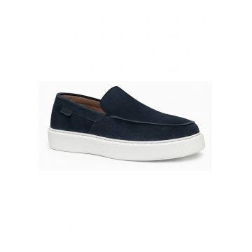 Pantofi barbati slip on din zams suede - confortabili si eleganti OM-FOCS-0246 - Bleumarin