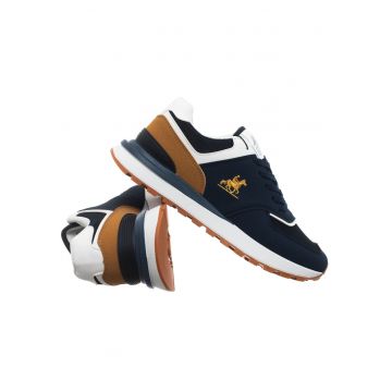 Pantofi sport cu insertii din material textil