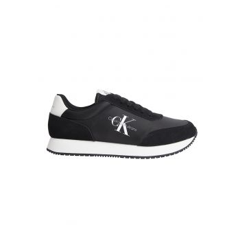 Pantofi sport low-cut cu detalii logo - Alb/Negru